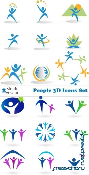   - People 3D Icons Set