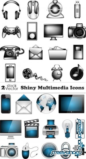 Vectors - Shiny Multimedia Icons