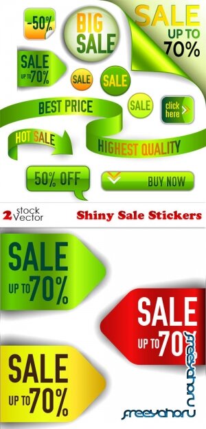 Vectors - Shiny Sale Stickers