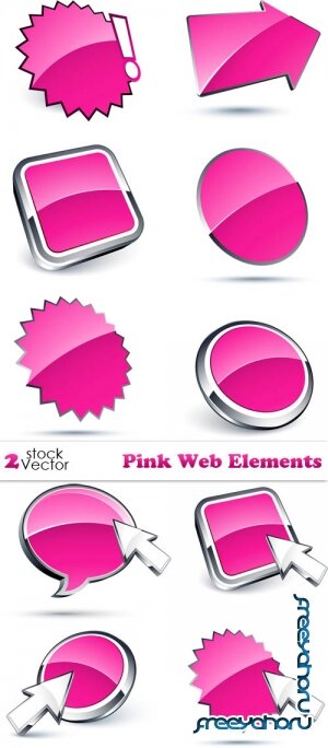 Vectors - Pink Web Elements