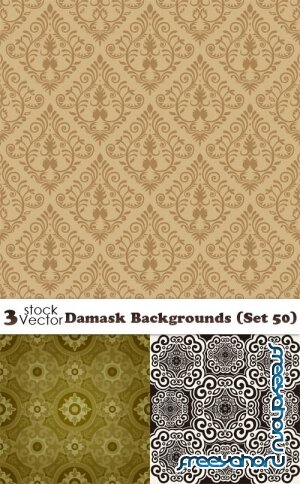 Vectors - Damask Backgrounds (Set 50)