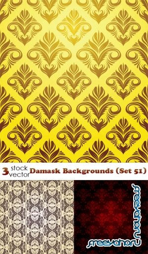 Vectors - Damask Backgrounds (Set 51)