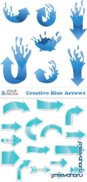 Vectors - Creative Blue Arrows