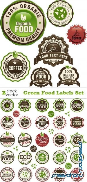   - Green Food Labels Set