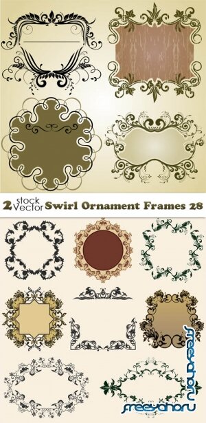 Vectors - Swirl Ornament Frames 28
