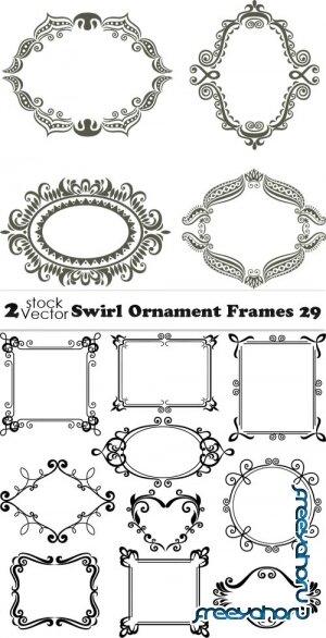 Vectors - Swirl Ornament Frames 29