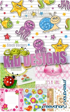 Детский дизайн - Векторный клипарт