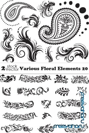 Vectors - Various Floral Elements 20