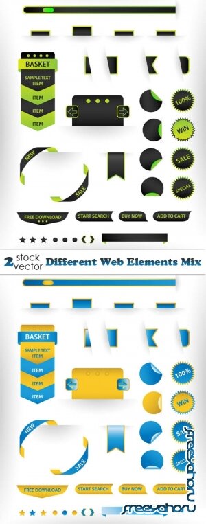 Векторный клипарт - Different Web Elements Mix