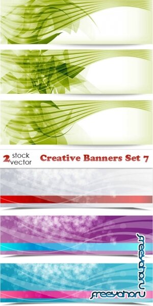 Векторный клипарт - Creative Banners Set 7