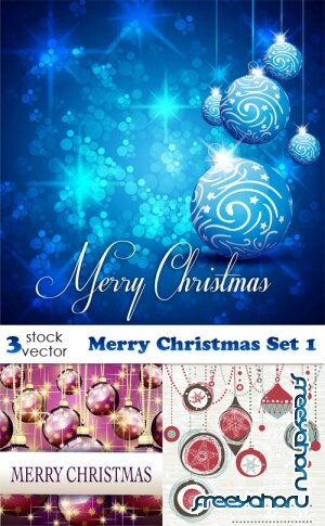 Векторный клипарт - Merry Christmas Set 1