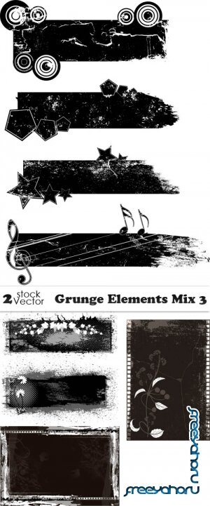 Vectors - Grunge Elements Mix 3