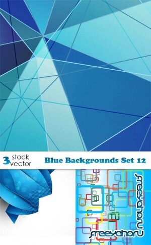 Векторный клипарт - Blue Backgrounds Set 12
