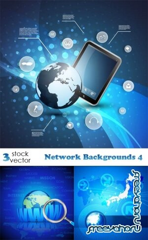 Векторный клипарт - Network Backgrounds 4