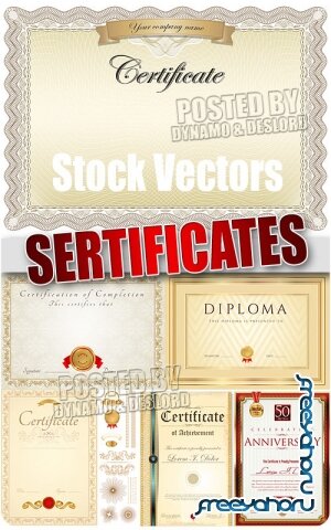 Сертификаты и дипломы - Векторный клипарт