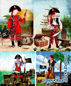 Шаблоны для фотошопа - Пираты