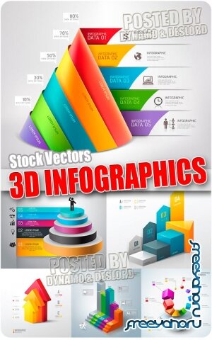 3D инфографика 2 - Векторный клипарт