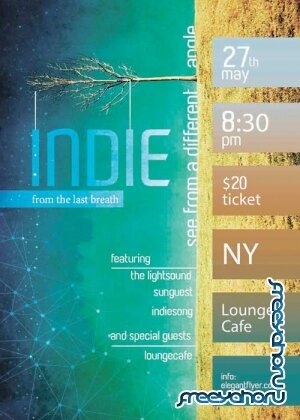 Indie Flyer PSD Template + Facebook Cover
