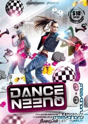 Dance Queen V1 Flyer PSD Template + Facebook Cover