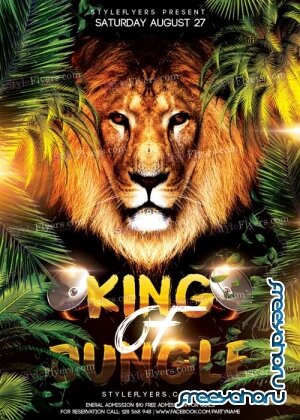King Of Jungle V3 PSD Flyer Template