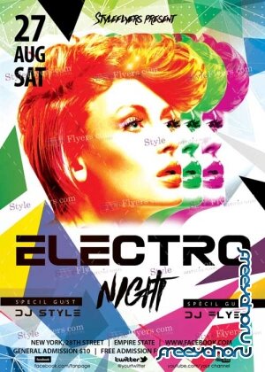 Electro Night V7 PSD Flyer Template