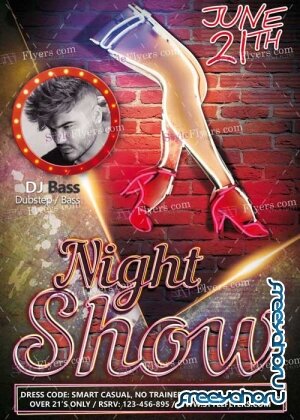 Night Show PSD V3 Flyer Template