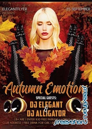 Autumn Emotions Flyer PSD V2 Template + Facebook Cover