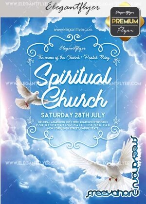 Spiritual Church V7 Flyer PSD Template + Facebook Cover