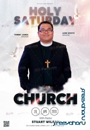 Holy Saturday Church V1 2019 PSD Flyer Template