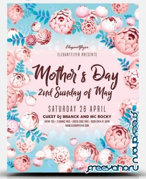 Mothers Day V1 2019 2nd Sunday of May PSD Flyer Template