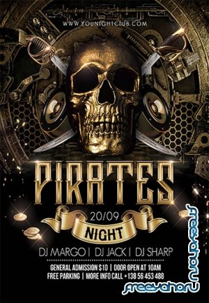 Pirates Night V2709 2019 Premium PSD Flyer Template