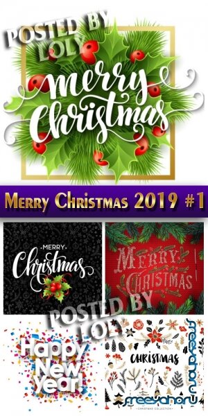 Merry Christmas 2019 #1 - Stock Vector