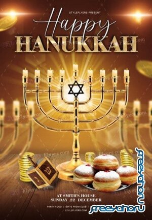 Hanukkah V2912 2019 PSD Flyer Template