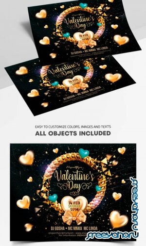 Valentines Day V1201 2020 Premium PSD Flyer Template